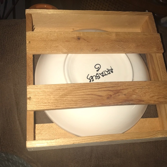 Artables Canada snowman ⛄️ plate with wooden box - Picture 4 of 7